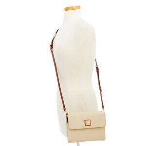 Dooney & Bourke Pebble Grain Leather Hunter Crossbody - Bone